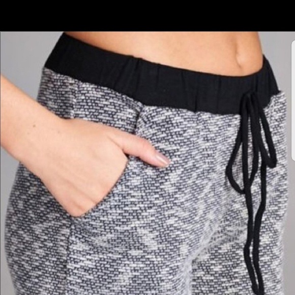 COPY - Charcoal Marled Cotton Elastic Waist Joggers Sz S - Picture 3 of 3